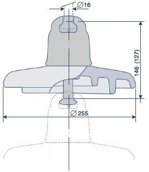 Glass insulator ԵU70BS