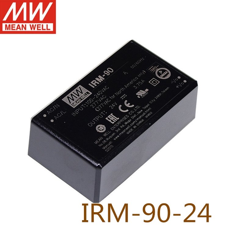 （MEANWELL）IRM-90-24PCB安装绿色模块电源明纬电源